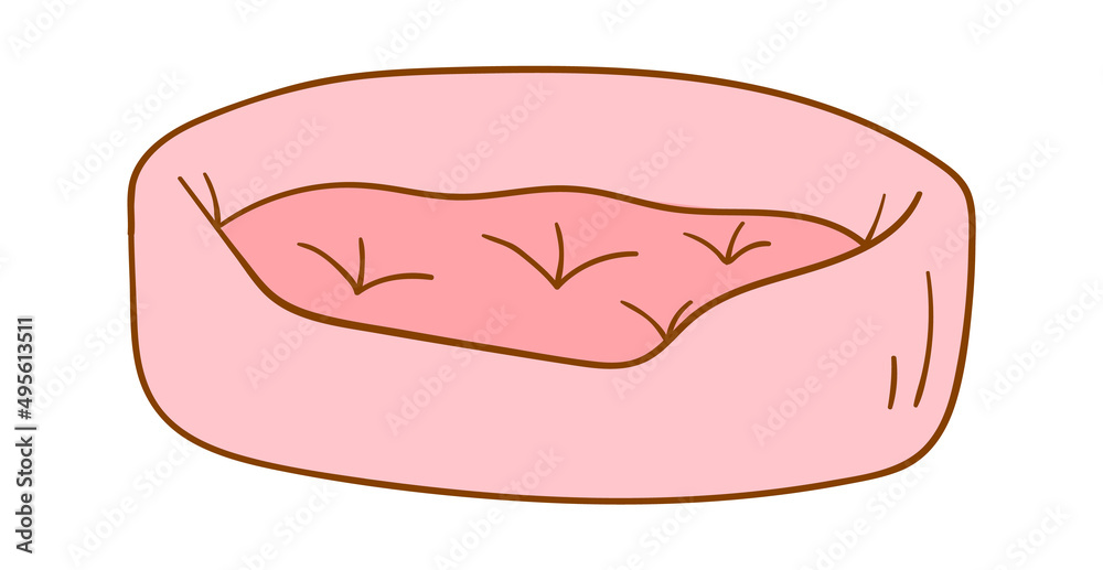 Pet Bed. Dog or Cat Comfortable Bedroom. Vector illustration Pet Bed. Dog or Cat Comfortable Bedroom. Vector illustration
