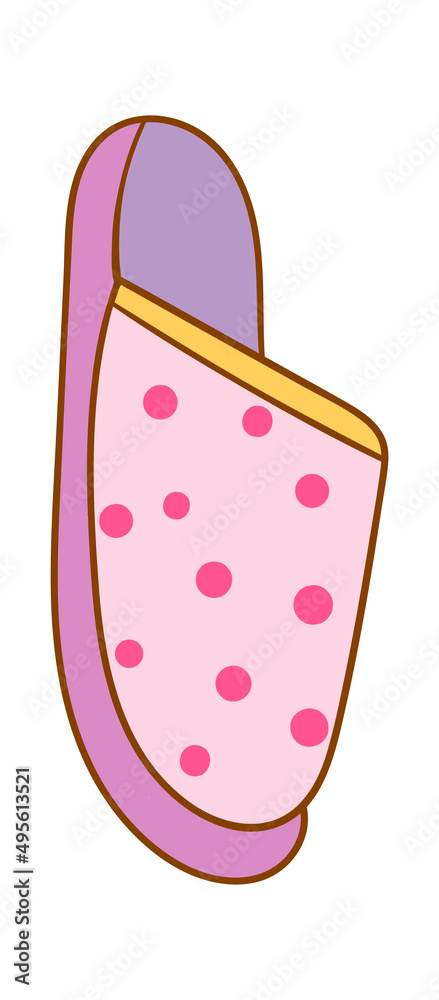 Fototapeta premium Comfortable Home Slippers Footwear. Vector illustration