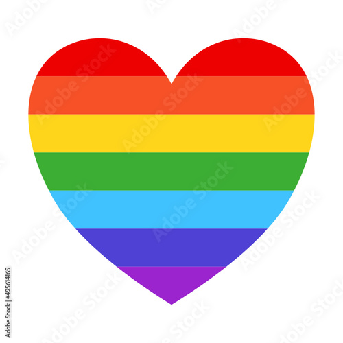 Rainbow heart shape icon on white background. Free Download Rainbow heart shape icon on white background. - GFXLoad