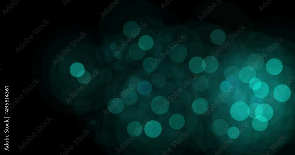 Minimal design for a bubbles backdrop with elements floating in the air. Blue Bubbles bokeh light with glow moving from bottom to top. Sparkling circles