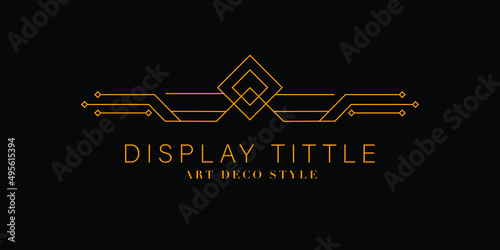 Art Deco vintage for copyspace. classy illustration ornament for text design. Retro party geometric background. Vector illustration for glamour style.