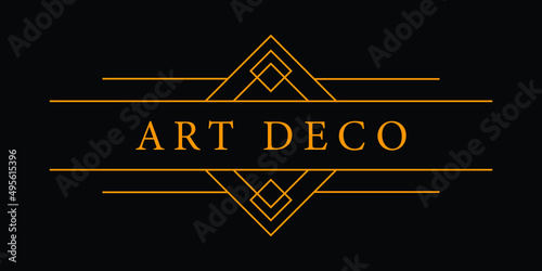 Art Deco vintage for copyspace. classy illustration ornament for text design. Retro party geometric background. Vector illustration for glamour style.