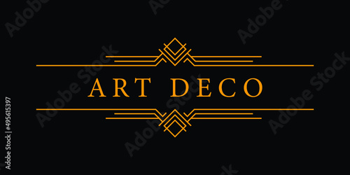 Art Deco vintage for copyspace. classy illustration ornament for text design. Retro party geometric background. Vector illustration for glamour style.