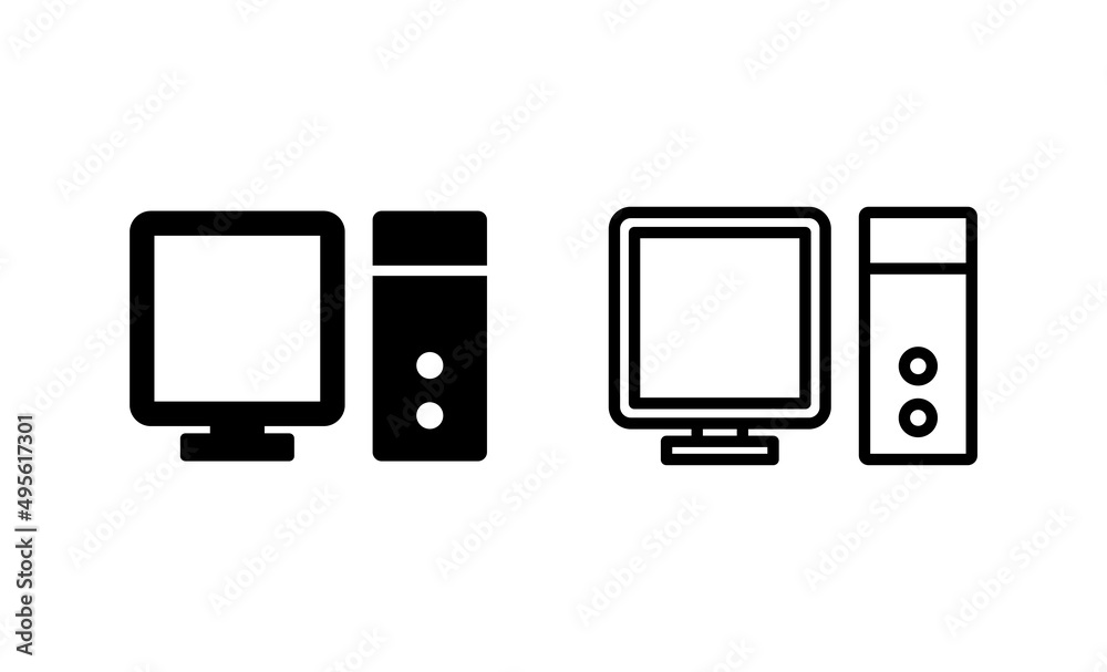 Computer icon vector. computer monitor sign and symbol Computer icon vector. computer monitor sign and symbol