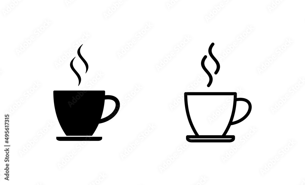 Obraz premium coffee cup icon vector. cup a coffee sign and symbol