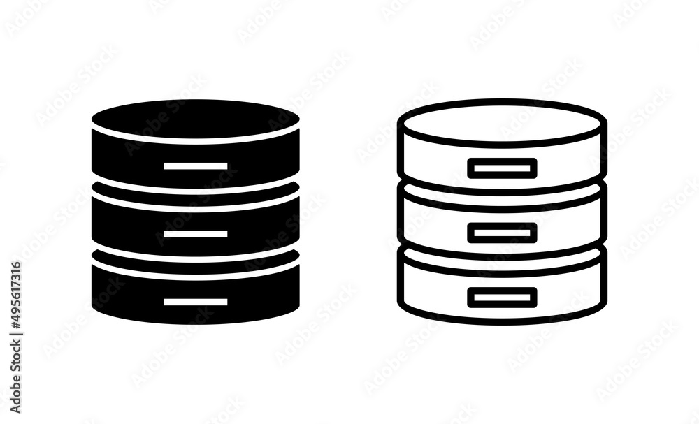 Database icon vector. database sign and symbol Database icon vector. database sign and symbol