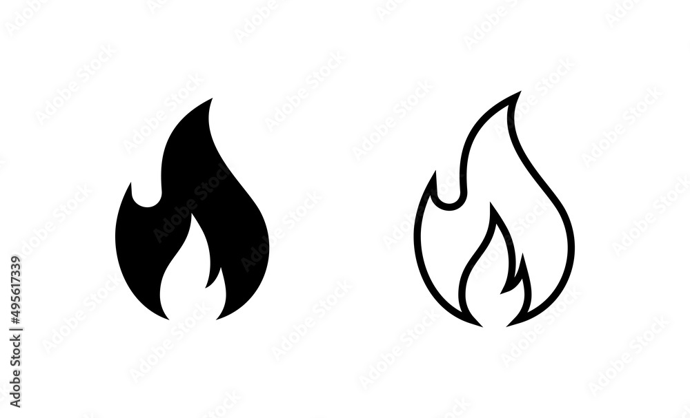 Fire icon vector. fire sign and symbol