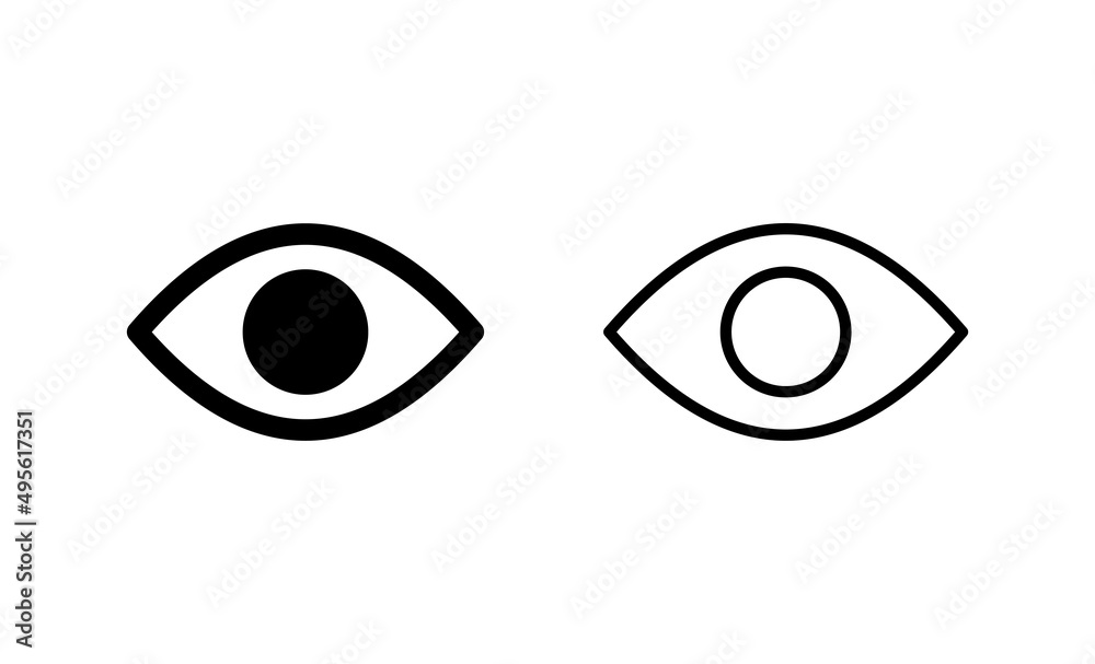 Eye icon vector. Eye sign and symbol. Look and Vision icon. Eye icon vector. Eye sign and symbol. Look and Vision icon.