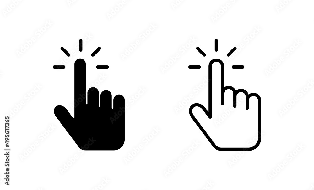 Hand cursor icon vector. cursor sign and symbol. hand cursor icon clik Hand cursor icon vector. cursor sign and symbol. hand cursor icon clik