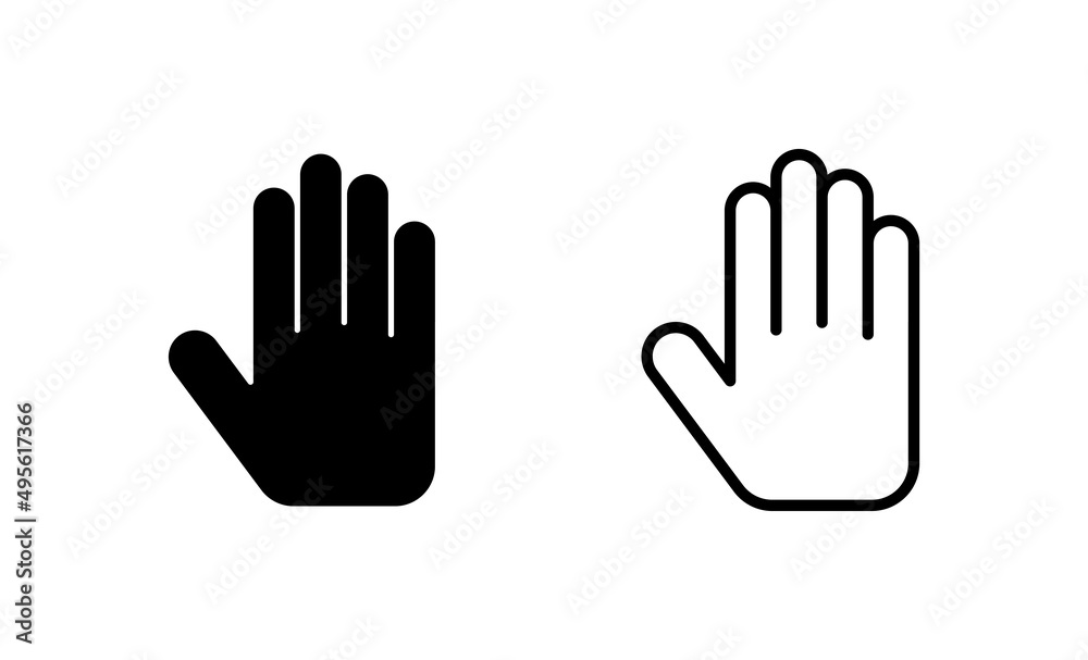 Hand icon vector. hand sign and symbol. palm Hand icon vector. hand sign and symbol. palm