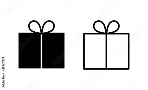 Gift icon vector. gift sign and symbol. birthday gift