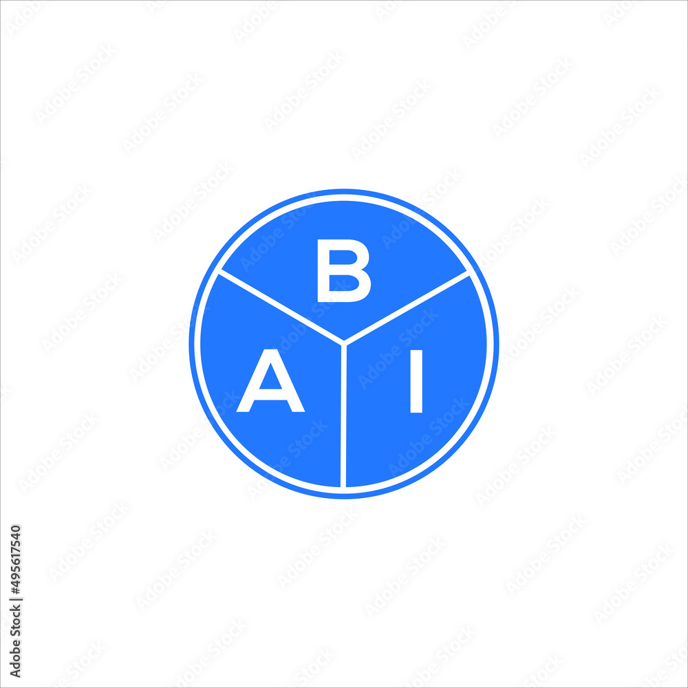 BAI letter logo design on White background. BAI creative initials letter logo concept. BAI letter design. BAI letter logo design on White background. BAI creative initials letter logo concept. BAI letter design.