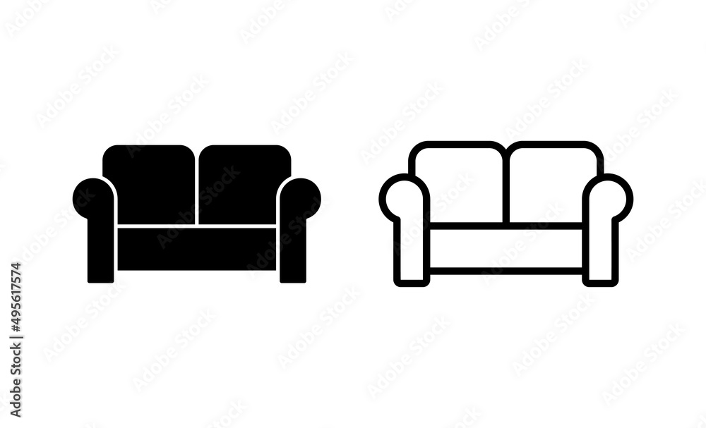 Sofa icon vector. sofa sign and symbol. furniture icon Sofa icon vector. sofa sign and symbol. furniture icon