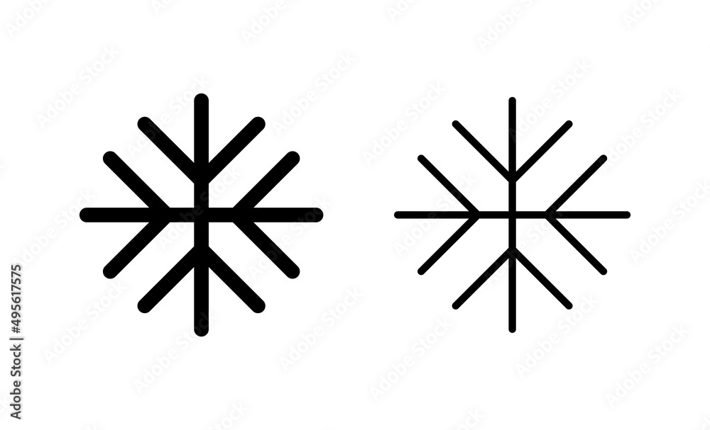Snow icon vector. snowflake sign and symbol Snow icon vector. snowflake sign and symbol