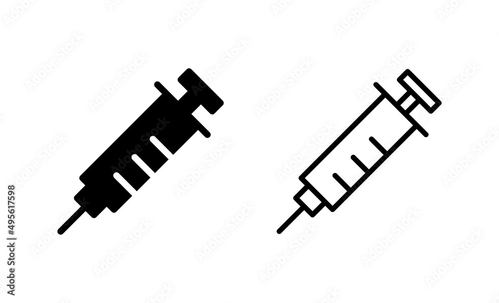 Syringe icon vector. injection sign and symbol.vaccine icon Syringe icon vector. injection sign and symbol.vaccine icon