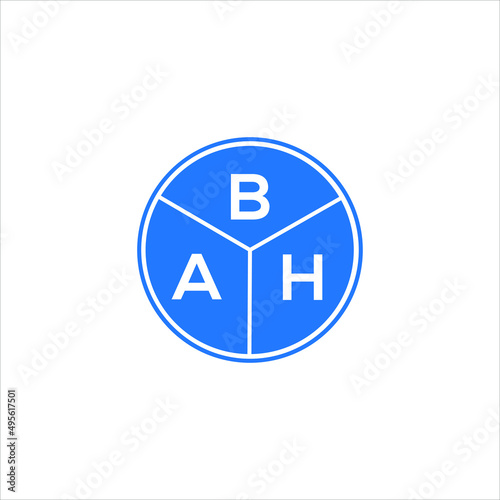 BAH letter logo design on White background. BAH creative initials letter logo concept. BAH letter design. 