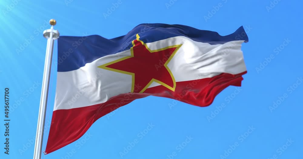 Flag of the Socialist Federal Republic of Yugoslavia. Loop
