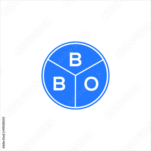 BBO letter logo design on White background. BBO creative initials letter logo concept. BBO letter design. 