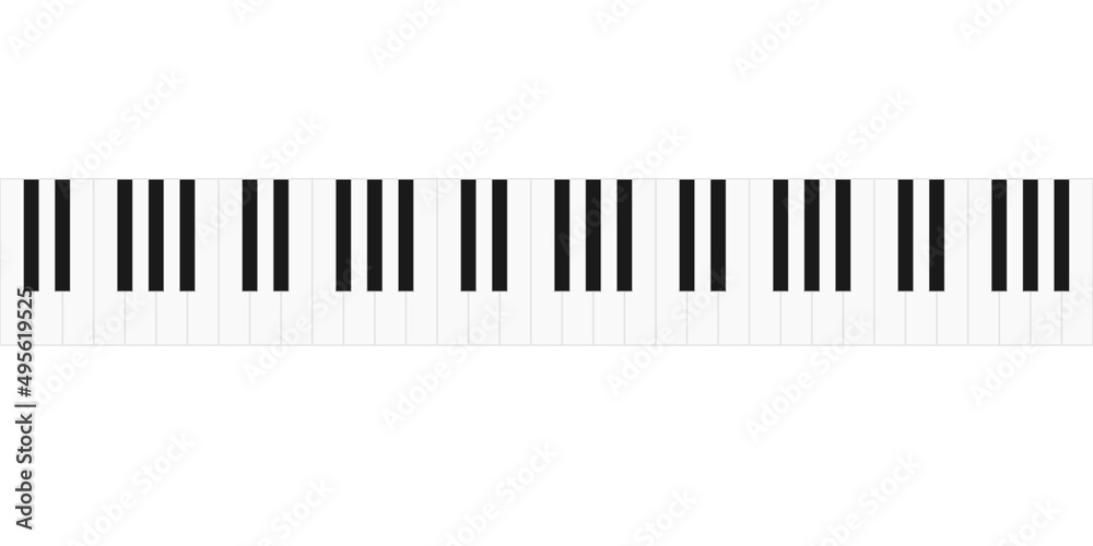 Simple piano keyboard abstract illustration