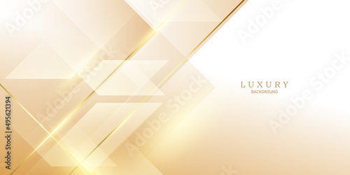 golden luxury background with elegant golden line elements Modern 3d Abstract Vector Illustration Design