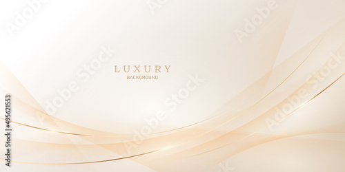 golden luxury background with elegant golden line elements Modern 3d Abstract Vector Illustration Design