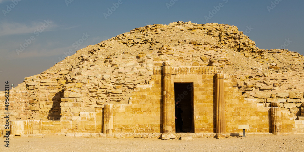 Remains in the Saqqara necropolis, Cairo, Egypt