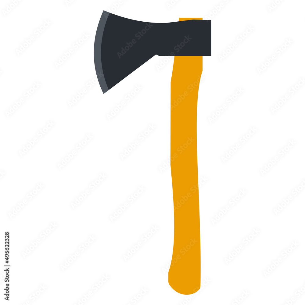 Axe vector cartoon tool illustration isolated on a white background. Axe vector cartoon tool illustration isolated on a white background.