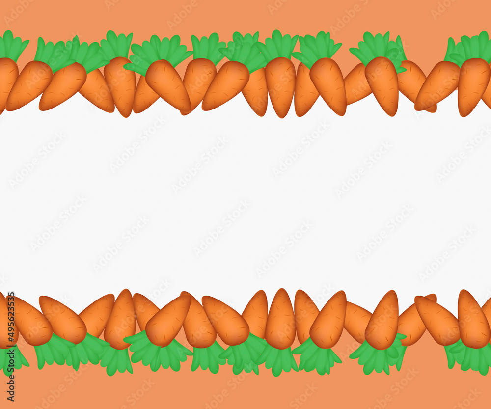 Obraz premium Background in orange tones with carrots, decorative background, easter background