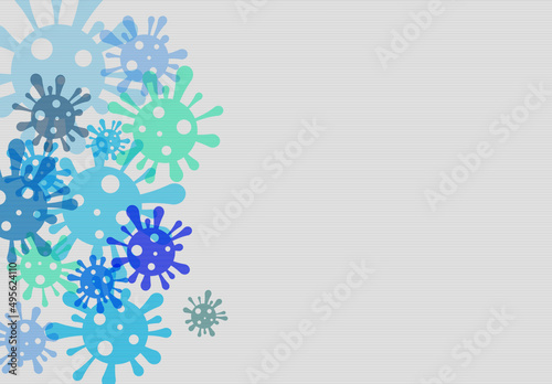Flat silhouette design blue coronavirus element transparency have blank space, for coronavirus, COVID-19 