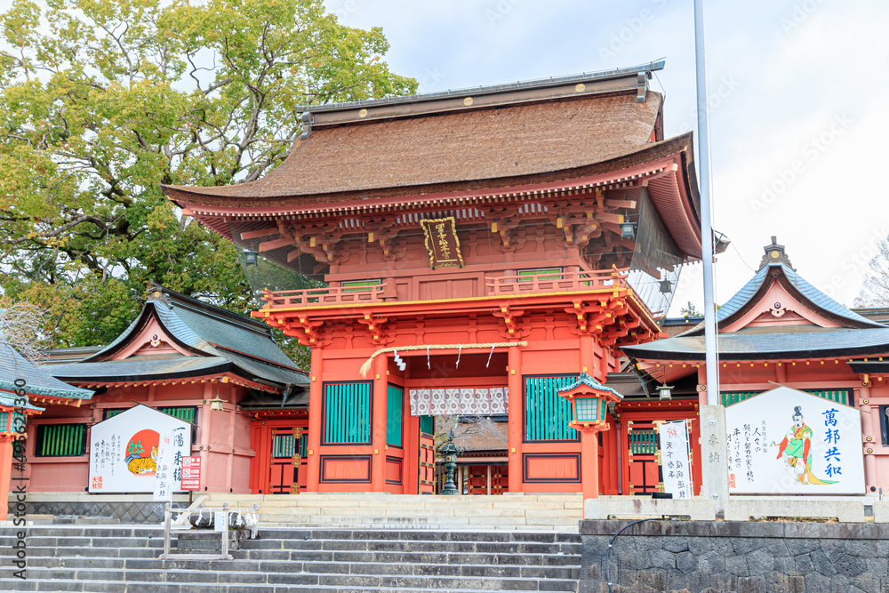 初春の富士山本宮浅間大社 静岡県富士宮市 Fujisan Hongu Sengen Taisha Shrine in early spring.Sizuoka-ken Fujinomiya city. 初春の富士山本宮浅間大社 静岡県富士宮市 Fujisan Hongu Sengen Taisha Shrine in early spring.Sizuoka-ken Fujinomiya city.