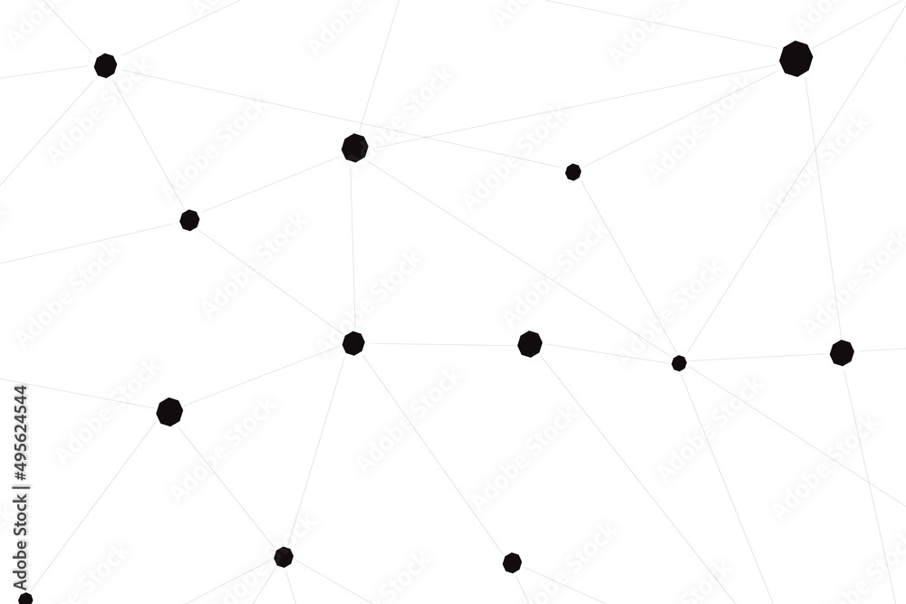 Network abstract connection isolated on white background. Network ...