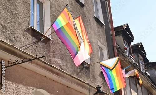 Φωτογραφία Lgbtq flags hanging at building