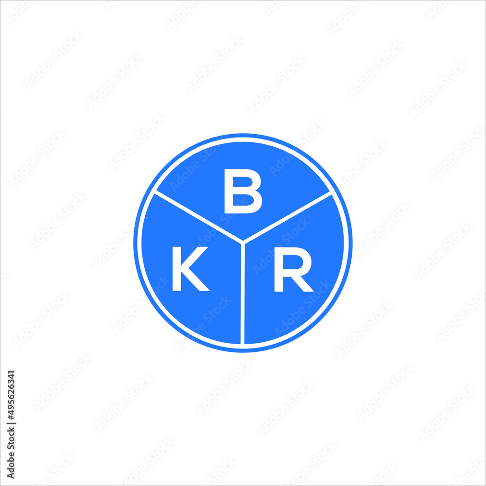 BKR letter logo design on white background. BKR  creative circle letter logo concept. BKR letter design.