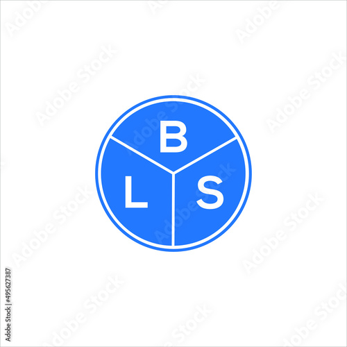 BLS letter logo design on white background. BLS creative circle letter logo concept. BLS letter design.