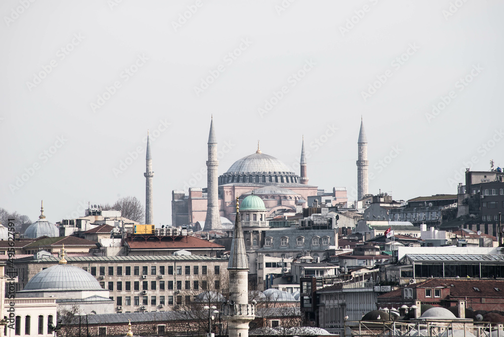 Naklejka premium hagia sophia mosque istanbul