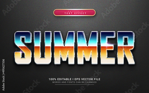 summer 3d style text effect