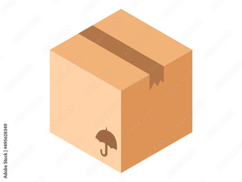 box packaging on white background , Isometric box packaging on white background , Isometric
