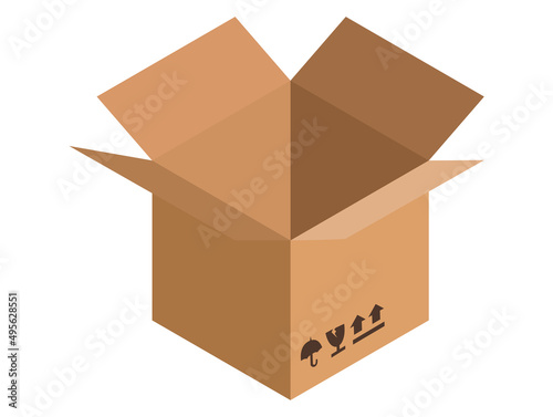 box packaging on white background , Isometric