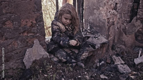 Children without a home, apocalypse, war