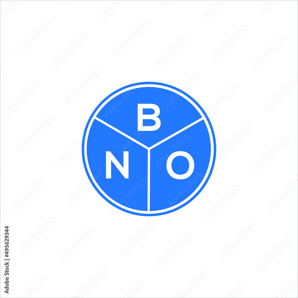 BNO letter logo design on white background. BNO  creative circle letter logo concept. BNO letter design.