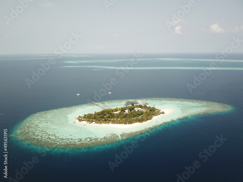 Maldivies. View from above. No filters. photo