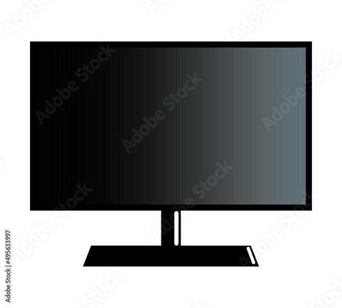 TV flat screen lcd, plasma, tv mock up. black blank HD monitor mockup. Modern video panel black flatscreen .Isolated on white background. Widescreen show your business presentation on display device.