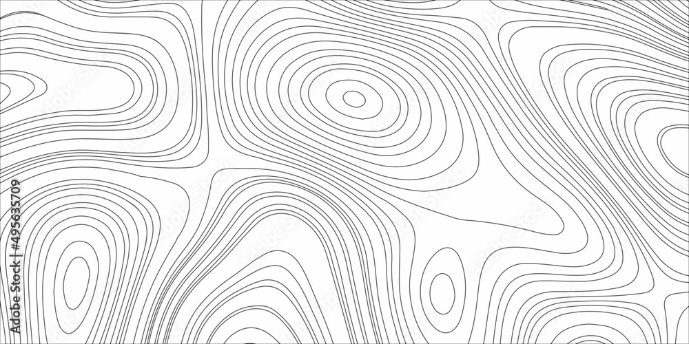 Abstract design with black and white abstract background. The concept of a conditional geography scheme and the terrain path. Wide size. Map on land vector terrain Illustration 