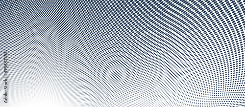 Dotted vector abstract background  black dots in perspective flow  dotty texture abstraction  big data technology image  single color cool backdrop.