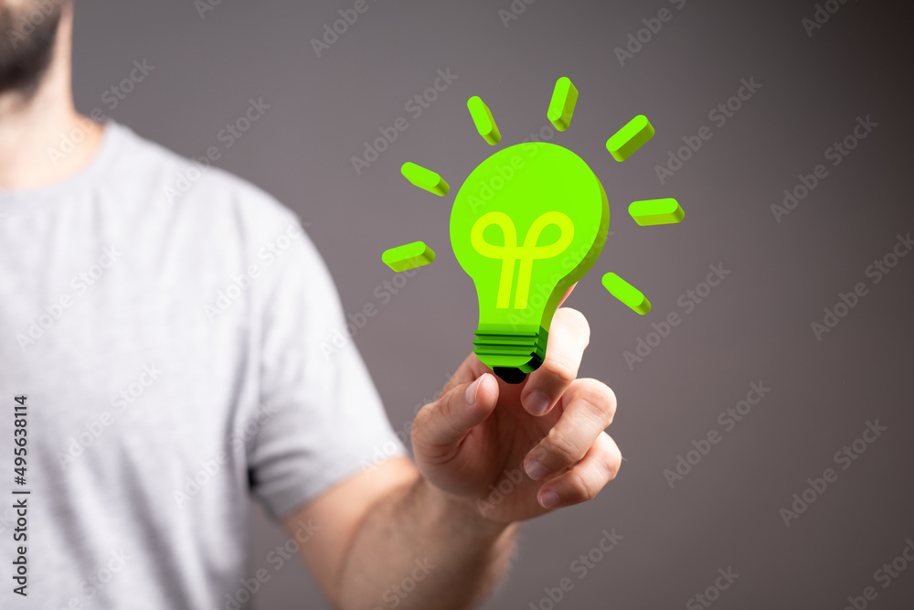 Green energy innovation light bulb with future industry of power generation Green energy innovation light bulb with future industry of power generation