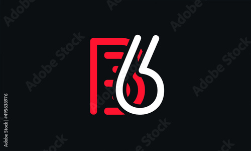 Letter Initial B6 Vector Logo Design photo