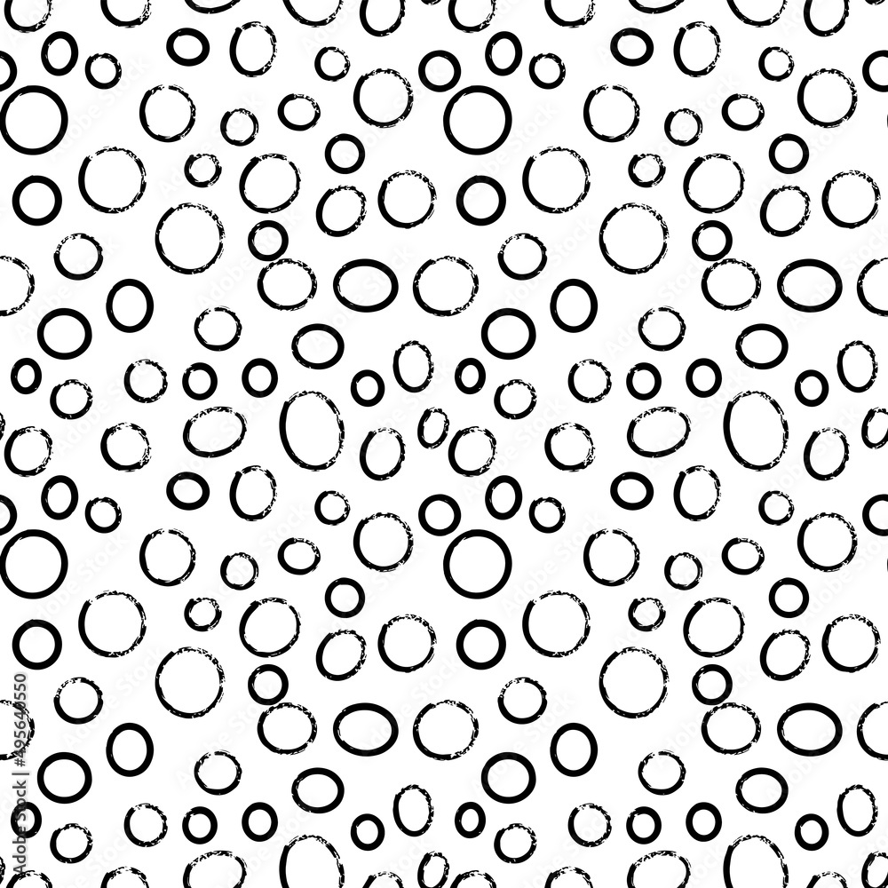 A set of seamless patterns with small and large polka dots on a color background, 1000x1000, vector graphics.