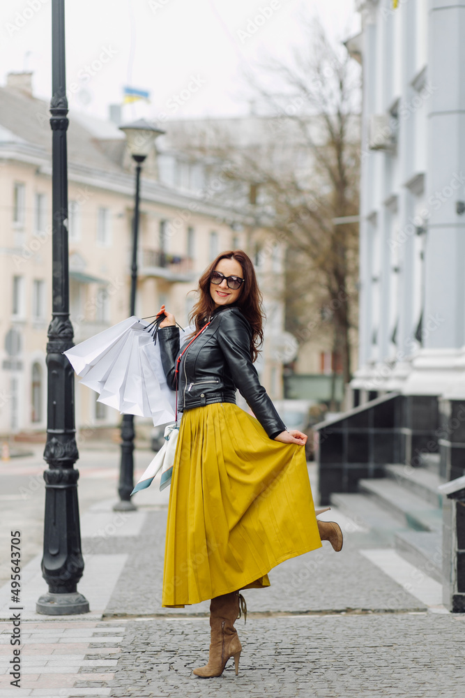 Fototapeta premium Portrait of young pretty stylish girl