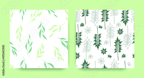 Seamless Eucalyptus Pattern. Nature Leaves Texture. Herbal Dress Design. Flor...