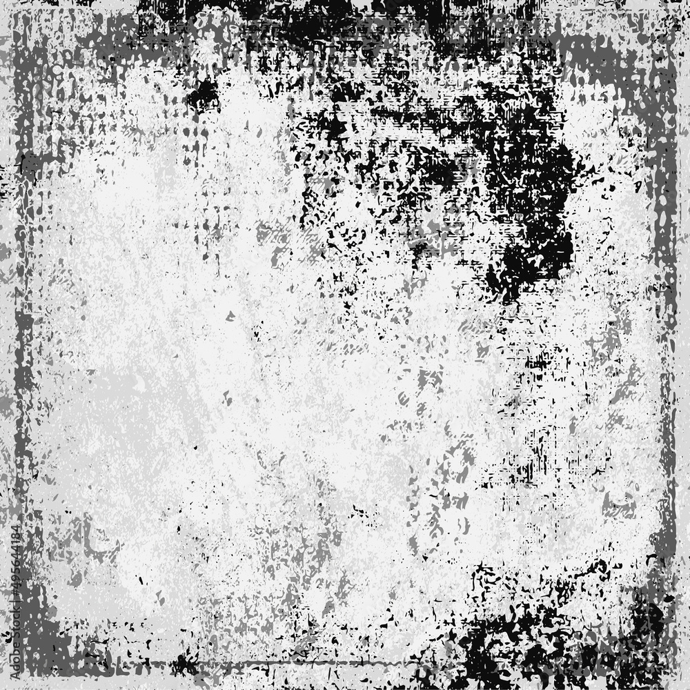 Fototapeta premium Black and white grunge background. Vector scratched texture